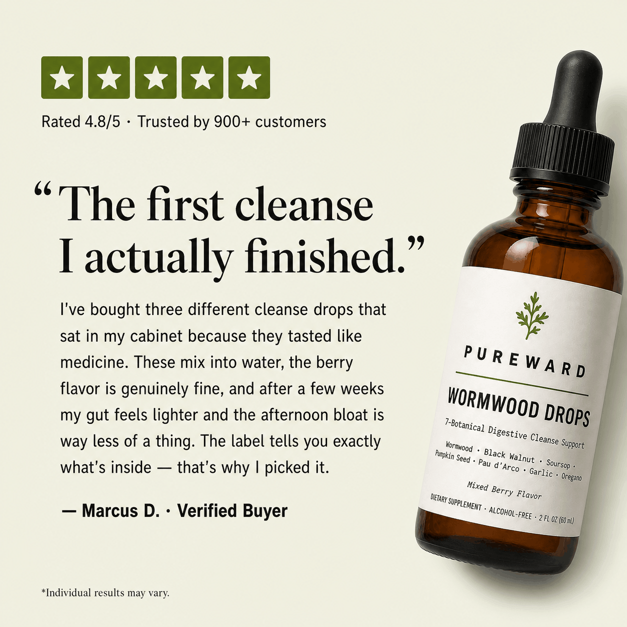Wormwood & Black Walnut Botanical Cleanse Drops